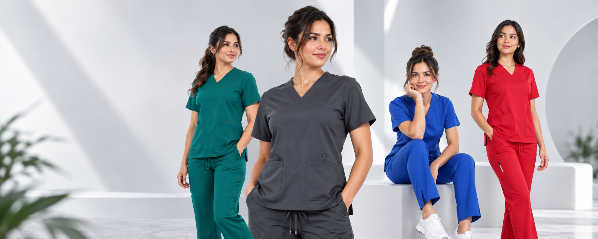 Professionals wearing SmartFit uniforms