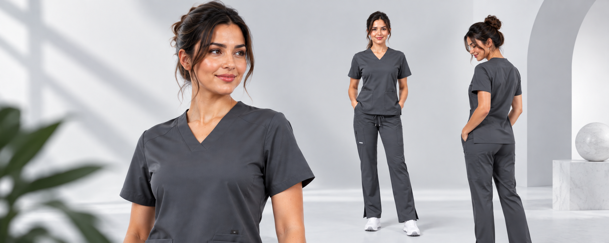 Professionals wearing SmartFit uniforms