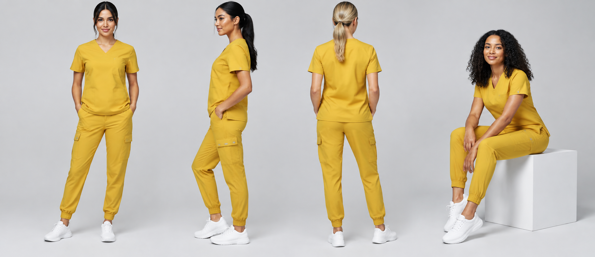 Professionals wearing SmartFit uniforms